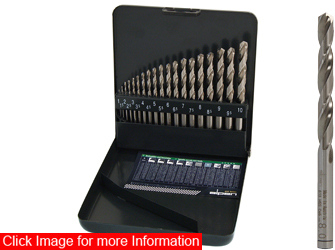 19pc Cobalt Jobber Drill Set