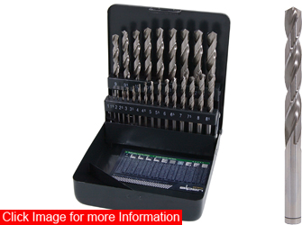 25pc Cobalt Jobber Drill Set