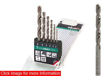 6pc Cobalt Jobber Drill Set