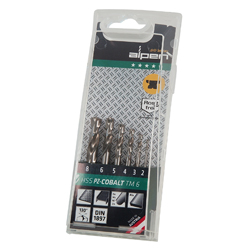 6pc Cobalt Stub Drill set