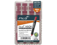 Pica Visor permanent Refill Pack / Red
